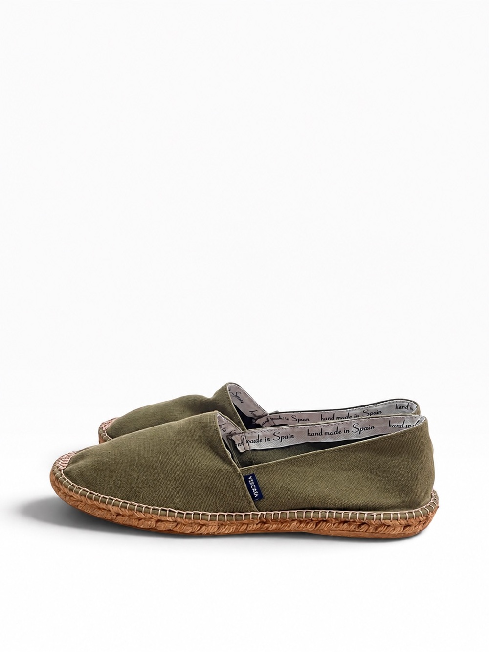 Men's Olive Canvas Espadrille Slip-Ons